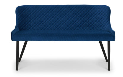 LUXE HIGH BACK BENCH - BLUE