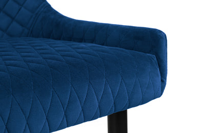LUXE HIGH BACK BENCH - BLUE