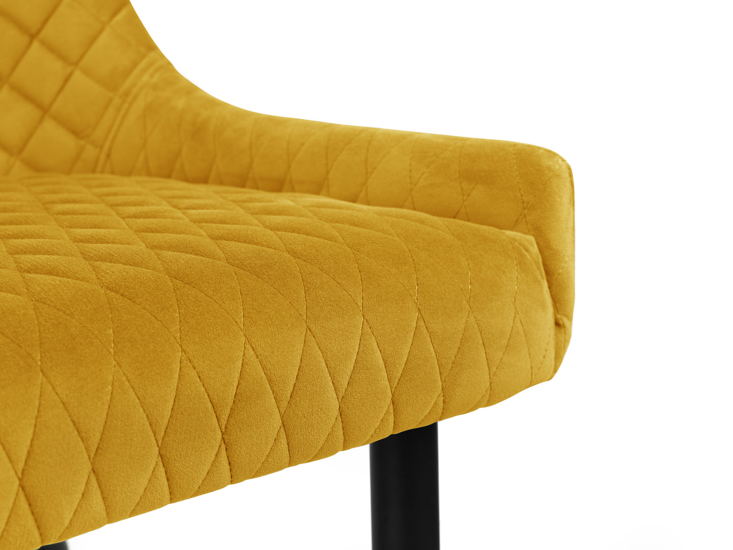 LUXE HIGH BACK BENCH - MUSTARD