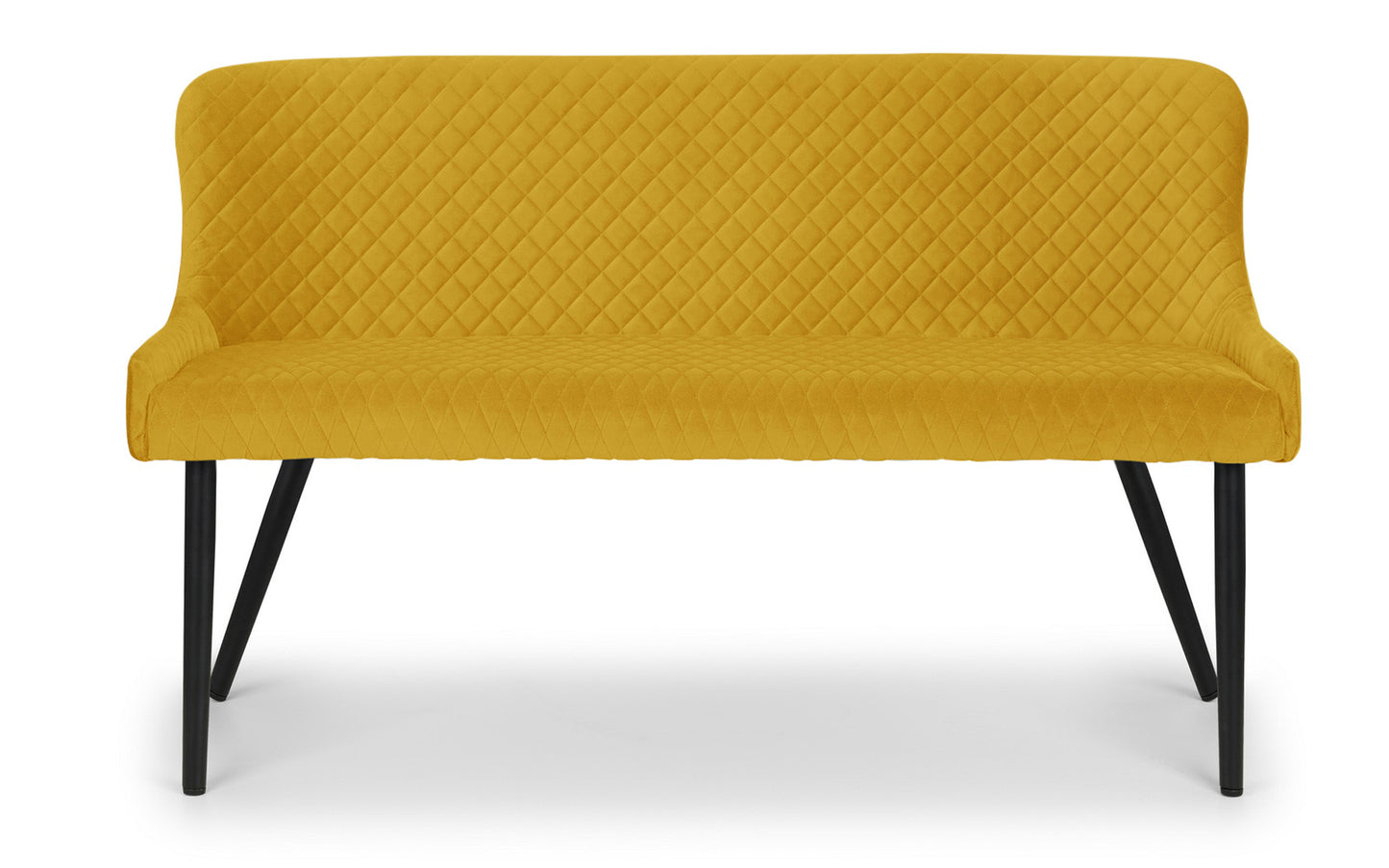 LUXE HIGH BACK BENCH - MUSTARD